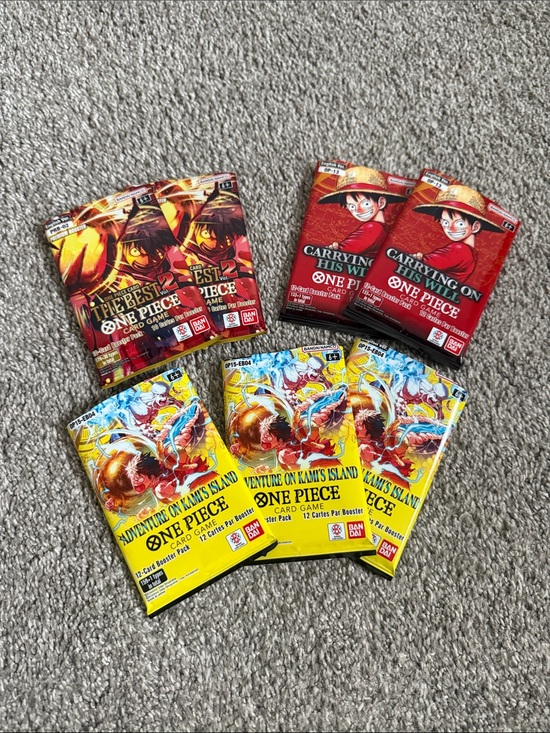 Onepiece Other - One Piece Card Game 7 Packs  - 62 cards BULK ONLY
